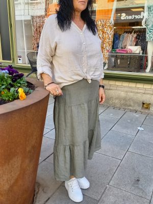 CF Kjol Linne Bälte Khaki